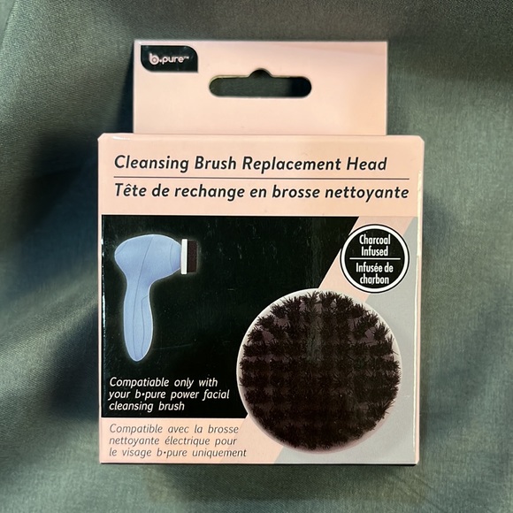 b·pure Power Facial Cleansing Brush (Green) + Charcoal Replacement Head + Pumice - Picture 3 of 4